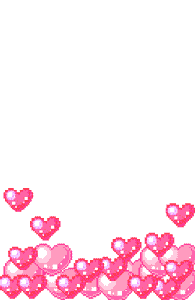 Gif animé coeurs en bulles